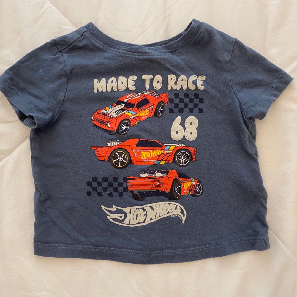 Old Navy Hot Wheels & Dinosaur T-Shirt Set with Race Car Design &